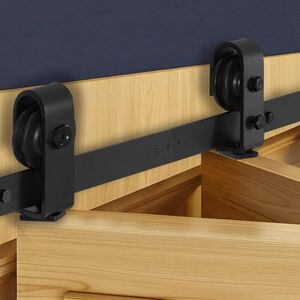 VEVOR Schiebetürsystem für faltbare Schiebetür, Schiebetürbeschlag 1016 mm Laufschiene, geeignet für zwei 45,7 cm große Schrank-, Speisekammer- & Wäschetüren (nicht im Lieferumfang enthalten) VEVOR Schiebetürsystem für faltbare Schiebetür, Schiebetürbeschlag 1016 mm Laufschiene, geeignet für zwei 45,7 cm große Schrank-, Speisekammer- & Wäschetüren (nicht im Lieferumfang enthalten)