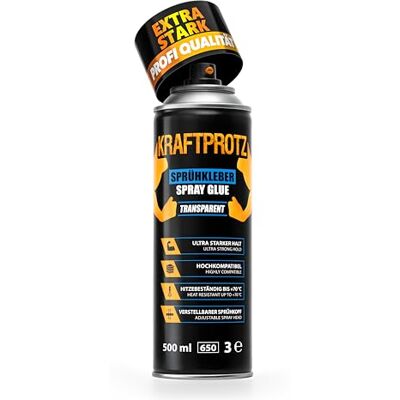 KRAFTPROTZ Sprühkleber 500 ml Kraftsprühkleber Spray Kleber Schaumstoffkleber KRAFTPROTZ Sprühkleber 500 ml Kraftsprühkleber Spray Kleber Schaumstoffkleber