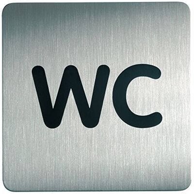 Durable Piktogramm WC, quadratisch, 150 x 150 mm, Edelstahl, 495723 Selbstklebendes Toilettenschild für Türen, 150 x 150 mm, inklusive Klebepad, gebürsteter Edelstahl Durable Piktogramm WC, quadratisch, 150 x 150 mm, Edelstahl, 495723 Selbstklebendes Toilettenschild für Türen, 150 x 150 mm, inklusive Klebepad, gebürsteter Edelstahl