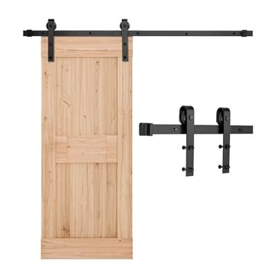 VEVOR Schiebetürsystem 1,5 m Laufschiene, Schiebetürbeschlag Tragkraft 150 kg, Kompatibel mit 762 mm max. Breite und 34,92 bis 44,45 mm Dicke, langlebige Schiene & J-förmige Rolle, Schwarz VEVOR Schiebetürsystem 1,5 m Laufschiene, Schiebetürbeschlag Tragkraft 150 kg, Kompatibel mit 762 mm max. Breite und 34,92 bis 44,45 mm Dicke, langlebige Schiene & J-förmige Rolle, Schwarz