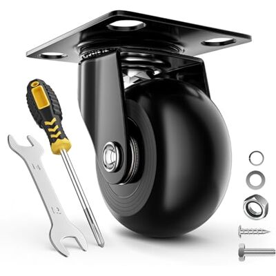 COSYLAND 4er Set Schwerlastrollen 50mm ohne Bremse bis 320kg Lenkrollen für Möbel & Transportrollen Belastbare Industrierollen Laufrollen für Werkbank, Rollen für Möbel klein COSYLAND 4er Set Schwerlastrollen 50mm ohne Bremse bis 320kg Lenkrollen für Möbel & Transportrollen Belastbare Industrierollen Laufrollen für Werkbank, Rollen für Möbel klein