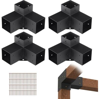 VEVOR 4er-Set Pfostenverbinder aus 2 mm dicken Stahlplatten Pfostenecke Pergola Eckverbinder Holzverbinder 90°-Stiefelstruktur Eckhalterung Holzbalken Pavillon Halterungs Set 220 x 220 x 152 mm VEVOR 4er-Set Pfostenverbinder aus 2 mm dicken Stahlplatten Pfostenecke Pergola Eckverbinder Holzverbinder 90°-Stiefelstruktur Eckhalterung Holzbalken Pavillon Halterungs Set 220 x 220 x 152 mm