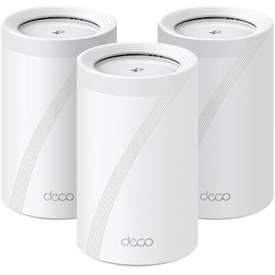 TP-Link Deco BE65 Wi-Fi 7 Mesh WLAN Set(3 Pack), Tri-Band 5760 Mbit/s (6 GHz) + 2880 Mbit/s (5 GHz) + 574 Mbit/s (2,4 GHz), 6 Streams, 4× 2,5G Ports, 1× USB 3.0 TP-Link Deco BE65 Wi-Fi 7 Mesh WLAN Set(3 Pack), Tri-Band 5760 Mbit/s (6 GHz) + 2880 Mbit/s (5 GHz) + 574 Mbit/s (2,4 GHz), 6 Streams, 4× 2,5G Ports, 1× USB 3.0