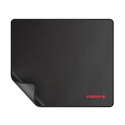 CHERRY MP 1000, Premium-Mauspad aus Stoff in XL (350 x 300 x 5 mm), Glatte Oberfläche für Präzision, Vernähte Kanten, rutschfest, Zusammenrollbar, Schwarz CHERRY MP 1000, Premium-Mauspad aus Stoff in XL (350 x 300 x 5 mm), Glatte Oberfläche für Präzision, Vernähte Kanten, rutschfest, Zusammenrollbar, Schwarz