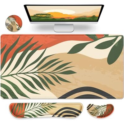 Gimars 4-in-1 XXL Gaming Mauspad mit Gelkissen, Ergonomisches Handballenauflage Tastatur, 800 x 305 mm Mousepad Tischunterlage, Gaming Zubehör Wrist Rest für PC, MacBook, Laptop, Morandi Orange Gimars 4-in-1 XXL Gaming Mauspad mit Gelkissen, Ergonomisches Handballenauflage Tastatur, 800 x 305 mm Mousepad Tischunterlage, Gaming Zubehör Wrist Rest für PC, MacBook, Laptop, Morandi Orange