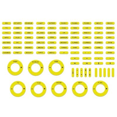 Simoni Racing SRS10 Gelb Fluoreszierende Aufkleber für Lenkrad von Fahr-Simulatoren, Aufkleber für Schalterpaneele, PVC Simoni Racing SRS10 Gelb Fluoreszierende Aufkleber für Lenkrad von Fahr-Simulatoren, Aufkleber für Schalterpaneele, PVC