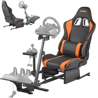 VEVOR Lenkradständer, Racing Wheel Stand, Simulator-Cockpit, passend für Logitech G25, G27, G29, G920, G923, Thrustmaster T300RS, TX F458, T500RS, T3PA-PRO (F1/GT) und CSR-Pedale VEVOR Lenkradständer, Racing Wheel Stand, Simulator-Cockpit, passend für Logitech G25, G27, G29, G920, G923, Thrustmaster T300RS, TX F458, T500RS, T3PA-PRO (F1/GT) und CSR-Pedale