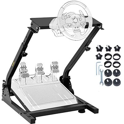 VEVOR Lenkradständer für Racing Simulator, kompatibel mit G29/G920/G27, Thrustmaster T300RS/TX, Fanatec – höhenverstellbar (62–80cm), klappbar, stabil, mit Gummifüßen VEVOR Lenkradständer für Racing Simulator, kompatibel mit G29/G920/G27, Thrustmaster T300RS/TX, Fanatec – höhenverstellbar (62–80cm), klappbar, stabil, mit Gummifüßen