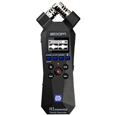 Zoom H1essential Handy Recorder – Tragbarer Audiorekorder mit 32-Bit-Float-Technologie für Musik, Podcast, Film & Content Creation – Schwarz Zoom H1essential Handy Recorder – Tragbarer Audiorekorder mit 32-Bit-Float-Technologie für Musik, Podcast, Film & Content Creation – Schwarz