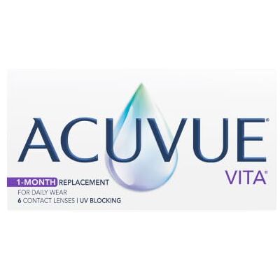 Acuvue VITA 6er-Pack Monatskontaktlinsen -1.50 dpt BC 8.4 HydraMax-Technologie Atmungsaktives Silikon-Hydrogel Zuverlässiges Frischegefühl UV-Schutz-Klasse-1 Acuvue VITA 6er-Pack Monatskontaktlinsen -1.50 dpt BC 8.4 HydraMax-Technologie Atmungsaktives Silikon-Hydrogel Zuverlässiges Frischegefühl UV-Schutz-Klasse-1