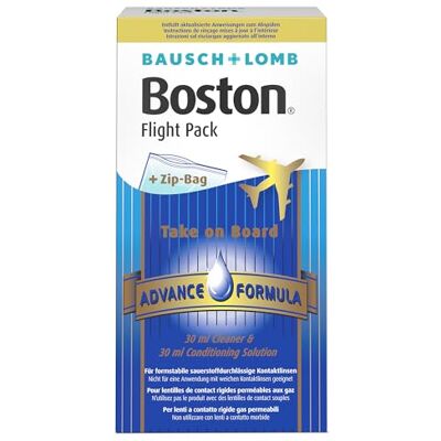 Bausch + Lomb Boston Advance Flight Pack Reise-Set, für harte Kontaktlinsen mit Kontaktlinsenreiniger 30 ml und Aufbewahrungsflüssigkeit 30 ml Bausch + Lomb Boston Advance Flight Pack Reise-Set, für harte Kontaktlinsen mit Kontaktlinsenreiniger 30 ml und Aufbewahrungsflüssigkeit 30 ml