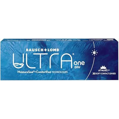 Bausch + Lomb ULTRA ONE DAY, Tageslinsen, 30 Stück, -2,50 Dpt , Sphärische Tageslinsen, 16 Stunden Komfort, Schutz 95% UVB & 50% UVA, BC 8.60 mm, DIA 14.2 mm Bausch + Lomb ULTRA ONE DAY, Tageslinsen, 30 Stück, -2,50 Dpt , Sphärische Tageslinsen, 16 Stunden Komfort, Schutz 95% UVB & 50% UVA, BC 8.60 mm, DIA 14.2 mm