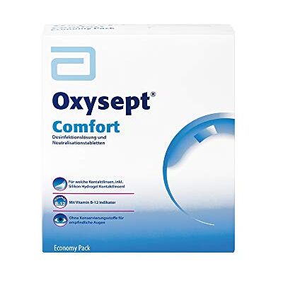 Acuvue AMO Oxysept Comfort Economy Pack – Peroxid-System zur besonders schonenden Reinigung weicher Kontaktlinsen – 3 x Kontaktlinsenflüssigkeit + 72 x Neutralisationstabletten Acuvue AMO Oxysept Comfort Economy Pack – Peroxid-System zur besonders schonenden Reinigung weicher Kontaktlinsen – 3 x Kontaktlinsenflüssigkeit + 72 x Neutralisationstabletten