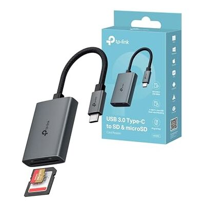TP-Link UA430C SD Kartenleser USB C, kartenlesegerät auf SD und microSD bis zu 2 TB, USB 3.0, Gleichzeitiges Lesen und Schreiben von Zwei Karten, mit Mac, Windows, iPadOS, iOS, Android TP-Link UA430C SD Kartenleser USB C, kartenlesegerät auf SD und microSD bis zu 2 TB, USB 3.0, Gleichzeitiges Lesen und Schreiben von Zwei Karten, mit Mac, Windows, iPadOS, iOS, Android