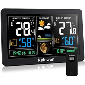 Kalawen Wetterstation mit Außensensor Innen und Außen 9-IN-1 Wireless Digital Wecker Barometer Weather Station Temperatur-Feuchtigkeits-Monitor Wettervorhersage für Zuhause Hausgarten Büro Kalawen Wetterstation mit Außensensor Innen und Außen 9-IN-1 Wireless Digital Wecker Barometer Weather Station Temperatur-Feuchtigkeits-Monitor Wettervorhersage für Zuhause Hausgarten Büro