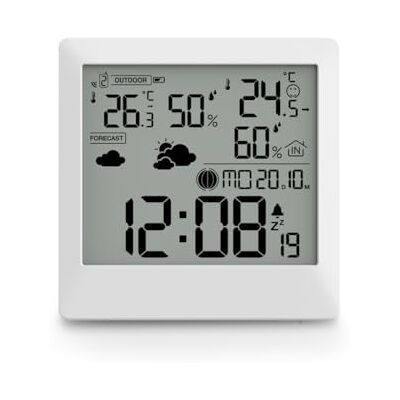 Hama Wetterstation "Palawan", mit Außensensor, Funk, Wecker, Thermo/Hygro, Weiß Hama Wetterstation "Palawan", mit Außensensor, Funk, Wecker, Thermo/Hygro, Weiß