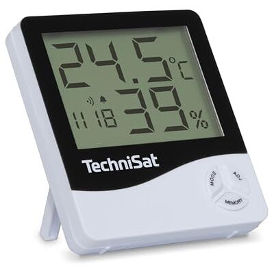TechniSat IMETEO M1- digitales Thermo-Hygrometer mit Uhrzeit Anzeige (Kontrolle von Temperatur und Luftfeuchtigkeit in Innenäumen, Min-/Max-Werte der letzten 24 Stunden, Uhrzeit und Datumsanzeige) TechniSat IMETEO M1- digitales Thermo-Hygrometer mit Uhrzeit Anzeige (Kontrolle von Temperatur und Luftfeuchtigkeit in Innenäumen, Min-/Max-Werte der letzten 24 Stunden, Uhrzeit und Datumsanzeige)