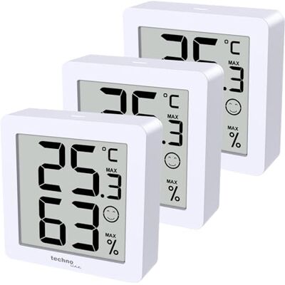 Technoline techno line WS 9425 Thermo-Hygrometer 3er Set weiß – Digitales Thermometer & Hygrometer für Innenräume Temperatur- und Luftfeuchtigkeitsmesser MIN/MAX Komfortanzeige Magnet & Wandhalterung Technoline techno line WS 9425 Thermo-Hygrometer 3er Set weiß – Digitales Thermometer & Hygrometer für Innenräume Temperatur- und Luftfeuchtigkeitsmesser MIN/MAX Komfortanzeige Magnet & Wandhalterung