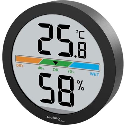Technoline techno line WS 9418 Thermo-Hygrometer Digital Temperatur- und Luftfeuchtigkeitsmesser Raumklima Monitor mit Komfortanzeige Min/Max Speicher Tischgerät & Wandmontage Technoline techno line WS 9418 Thermo-Hygrometer Digital Temperatur- und Luftfeuchtigkeitsmesser Raumklima Monitor mit Komfortanzeige Min/Max Speicher Tischgerät & Wandmontage