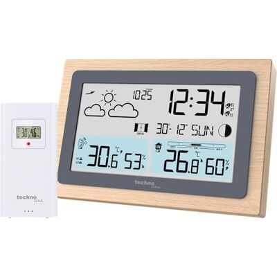Technoline WS6785 Funk-Wetterstation mit Außensensor DCF77 Funkuhr, Wettervorhersage, Innen- und Außentemperatur, Luftfeuchtigkeit, Luftdruck, Mondphase und 2 Weckzeiten Technoline WS6785 Funk-Wetterstation mit Außensensor DCF77 Funkuhr, Wettervorhersage, Innen- und Außentemperatur, Luftfeuchtigkeit, Luftdruck, Mondphase und 2 Weckzeiten