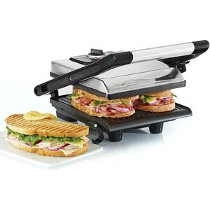BELLA Panini-Presse, Sandwichmaker und elektrischer Indoor-Grill mit doppelten antihaftbeschichteten Platten, höhenverstellbarem Deckel und abnehmbarer Auffangschale, Edelstahl, 1400 Watt BELLA Panini-Presse, Sandwichmaker und elektrischer Indoor-Grill mit doppelten antihaftbeschichteten Platten, höhenverstellbarem Deckel und abnehmbarer Auffangschale, Edelstahl, 1400 Watt