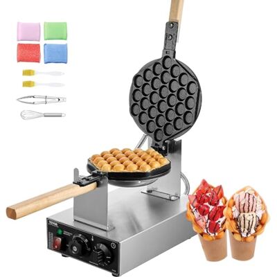 VEVOR kommerzielles Bubble Waffeleisen, Eierpfannkuchenmaschine 1400 W, Waffel Maker aus Edelstahl mit antihaftbeschichteter Backfläche, Temperatur- und Zeitregelung, für Restaurant Bäckerei Snackbar VEVOR kommerzielles Bubble Waffeleisen, Eierpfannkuchenmaschine 1400 W, Waffel Maker aus Edelstahl mit antihaftbeschichteter Backfläche, Temperatur- und Zeitregelung, für Restaurant Bäckerei Snackbar