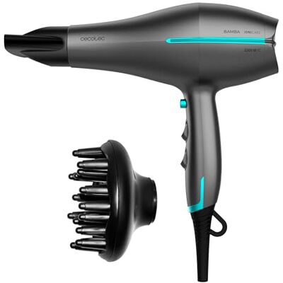 Cecotec Ionischer Haartrockner Bamba IoniCare 5300 Maxi Aura Black, 2200 W, AC-Motor, Kaltluftfunktion, 1,8 m Kabel, inklusive Diffusor und Konzentrator, Schwarz Cecotec Ionischer Haartrockner Bamba IoniCare 5300 Maxi Aura Black, 2200 W, AC-Motor, Kaltluftfunktion, 1,8 m Kabel, inklusive Diffusor und Konzentrator, Schwarz