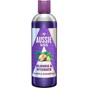 Aussie SOS Blonde und Hydrate Silbershampoo 500ml für Gebleichtes, Gesträhntes und Graues Haar, Neutralisiert Gelbliche Töne, Steigert Helligkeit, Weichheit und Glanz Aussie SOS Blonde und Hydrate Silbershampoo 500ml für Gebleichtes, Gesträhntes und Graues Haar, Neutralisiert Gelbliche Töne, Steigert Helligkeit, Weichheit und Glanz