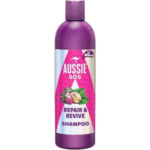 Aussie SOS Repair & Revive Shampoo 500ml für Weiches, Glattes und Hydriertes Haar, Hilft bei Reparatur und Schutz vor Schäden, Vegan, mit Australischen Superfoods Angereichert Aussie SOS Repair & Revive Shampoo 500ml für Weiches, Glattes und Hydriertes Haar, Hilft bei Reparatur und Schutz vor Schäden, Vegan, mit Australischen Superfoods Angereichert