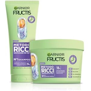 Garnier Fructis Feuchtigkeitsspendendes Shampoo und Maske, für alle Arten von Locken, definierte Locken, feuchtigkeitsspendend und weich, mit Hyaluronsäure und Sheabutter, lockige Methode, 200 ml + Garnier Fructis Feuchtigkeitsspendendes Shampoo und Maske, für alle Arten von Locken, definierte Locken, feuchtigkeitsspendend und weich, mit Hyaluronsäure und Sheabutter, lockige Methode, 200 ml +