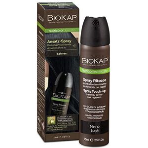 BIOKAP Touch Up Ansatz Spray 75ml SCHWARZ Grauen Ansatz kaschieren in 1 Sekunde hält bis zur nächsten Haarwäsche Bio Arganöl TricoREPAIR Komplex BIOKAP Touch Up Ansatz Spray 75ml SCHWARZ Grauen Ansatz kaschieren in 1 Sekunde hält bis zur nächsten Haarwäsche Bio Arganöl TricoREPAIR Komplex