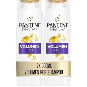 Pantene Pro-V Volumen Pur Shampoo Duo Pack, Pro-V Formel mit kräftigenden Lipiden und schützenden Antioxidantien, Für feines, plattes Haar, Sofortiges Volumen ohne zu Beschweren, 2x500ML Pantene Pro-V Volumen Pur Shampoo Duo Pack, Pro-V Formel mit kräftigenden Lipiden und schützenden Antioxidantien, Für feines, plattes Haar, Sofortiges Volumen ohne zu Beschweren, 2x500ML