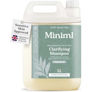 Miniml Natürliches Öko-Haarshampoo — Nachfüllpackung mit Teebaum und Minze für empfindliche Kopfhaut und Haut, für Männer und Frauen, tierversuchsfrei, veganes Shampoo — für fettiges Miniml Natürliches Öko-Haarshampoo — Nachfüllpackung mit Teebaum und Minze für empfindliche Kopfhaut und Haut, für Männer und Frauen, tierversuchsfrei, veganes Shampoo — für fettiges