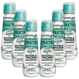 Garnier Trockenshampoo gegen fettiges und plattes Haar, Anti-Fett-Effekt und Volumen-Boost, Shampoo mit veganer Formel, Fructis Invisible Coco Water , 6 x 100 ml Garnier Trockenshampoo gegen fettiges und plattes Haar, Anti-Fett-Effekt und Volumen-Boost, Shampoo mit veganer Formel, Fructis Invisible Coco Water , 6 x 100 ml