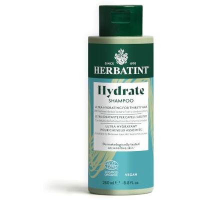 Herbatint Hydrate Bio-Shampoo Hydrierendes – 260 ml Ideal für Trockenes und Dehydriertes Haar, formel mit 97% Inhaltsstoffen natürlichen Ursprungs, Cosmos Organic, Ecocert-zertifiziert, Vegan Herbatint Hydrate Bio-Shampoo Hydrierendes – 260 ml Ideal für Trockenes und Dehydriertes Haar, formel mit 97% Inhaltsstoffen natürlichen Ursprungs, Cosmos Organic, Ecocert-zertifiziert, Vegan