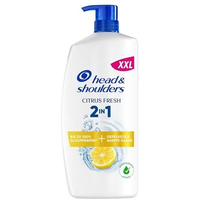 Head & Shoulders Citrus Fresh 2-in-1 Anti-Schuppen-Shampoo und Pflegespülung 1000ml Pumpspender. Schuppenfrei Head & Shoulders Citrus Fresh 2-in-1 Anti-Schuppen-Shampoo und Pflegespülung 1000ml Pumpspender. Schuppenfrei