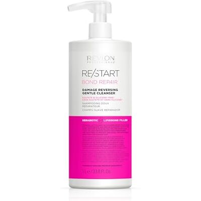 REVLON PROFESSIONAL RE/START Bond Repair – Damage Reversing Gentle Cleanser, 1000 ml, sulfatfreies, veganes Shampoo für geschädigtes Haar, repariert Haarschäden, beugt Haarbruch vor REVLON PROFESSIONAL RE/START Bond Repair – Damage Reversing Gentle Cleanser, 1000 ml, sulfatfreies, veganes Shampoo für geschädigtes Haar, repariert Haarschäden, beugt Haarbruch vor