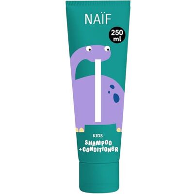 Naïf 2 in 1 Shampoo und Spülung für Kinder Reinigt das Haar und macht es geschmeidig Sanfte Formel 0% SLES Dermatologisch getestet Natürlichen Ursprungs- 250ml Naïf 2 in 1 Shampoo und Spülung für Kinder Reinigt das Haar und macht es geschmeidig Sanfte Formel 0% SLES Dermatologisch getestet Natürlichen Ursprungs- 250ml