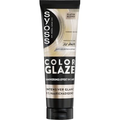 Syoss Color Glaze Glossing Platin Blond (130 ml), Haarglossing Haar Glossing für intensiven Glanz, frischt coloriertes Haar auf, intensiviert die Naturhaarfarbe, ohne das Haar zu schädigen Syoss Color Glaze Glossing Platin Blond (130 ml), Haarglossing Haar Glossing für intensiven Glanz, frischt coloriertes Haar auf, intensiviert die Naturhaarfarbe, ohne das Haar zu schädigen