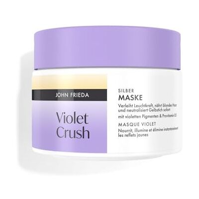 John Frieda Violet Crush Silber Maske – Inhalt: 250ml – Haartyp: blond mit Gelbstich (natürlich, coloriert oder gesträhnt) John Frieda Violet Crush Silber Maske – Inhalt: 250ml – Haartyp: blond mit Gelbstich (natürlich, coloriert oder gesträhnt)