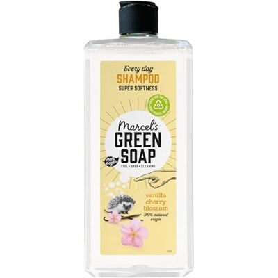 Marcel's Green Soap Every Day Shampoo Vanille & Kirschblüte – Mikroplastikfreie Formel Vegan Nachfüllbar 300 ml Marcel's Green Soap Every Day Shampoo Vanille & Kirschblüte – Mikroplastikfreie Formel Vegan Nachfüllbar 300 ml