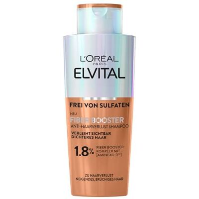 L'Oreal Paris L'Oréal Paris Fiber Booster Anti-Haarverlust-Shampoo, Gegen Haarausfall, mit Aminexil, für dichteres & stärkeres Haar, Stärkt Haarfasern, Weniger Haarbruch, Gegen Haarverlust, Elvital, 200 ml L'Oreal Paris L'Oréal Paris Fiber Booster Anti-Haarverlust-Shampoo, Gegen Haarausfall, mit Aminexil, für dichteres & stärkeres Haar, Stärkt Haarfasern, Weniger Haarbruch, Gegen Haarverlust, Elvital, 200 ml