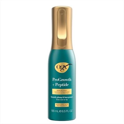 OGX ProGrowth plus Peptide Serum Spray, Hitzeschutz-Spray – Verdickt das Haar sofort von der Wurzel bis zur Spitze und schützt vor Haarbruch für sichtbar dickeres, volleres Haar, 193 ml OGX ProGrowth plus Peptide Serum Spray, Hitzeschutz-Spray – Verdickt das Haar sofort von der Wurzel bis zur Spitze und schützt vor Haarbruch für sichtbar dickeres, volleres Haar, 193 ml