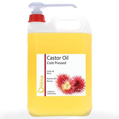 Oïléna Rizinusöl 100% Rein, Kaltgepresst Bartpflege, Bartwachstum Kollagen-Produktion, Hautpflege Haarpflege, Haarwachstum, Schuppenbekämpfung Vegan 5000 ml Oïléna Rizinusöl 100% Rein, Kaltgepresst Bartpflege, Bartwachstum Kollagen-Produktion, Hautpflege Haarpflege, Haarwachstum, Schuppenbekämpfung Vegan 5000 ml