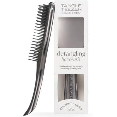 Tangle Teezer Chrome Ultimate Detangler Bürste für nasses und trockenes Haar, beseitigt Knoten und reduziert Haarbruch für glattes bis lockiges Haar, Mitternachtssilber Tangle Teezer Chrome Ultimate Detangler Bürste für nasses und trockenes Haar, beseitigt Knoten und reduziert Haarbruch für glattes bis lockiges Haar, Mitternachtssilber