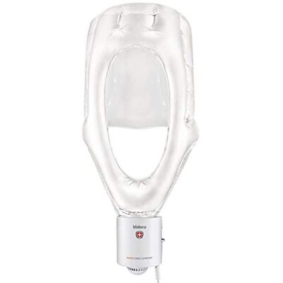 Valera , Swiss Ionic Comfort 513.01, Trockenhaube für Volumen und Halt, ergonomisch, mit 3 Temperaturstufen, Abkühlstufe, Ionen-Generator, Kabel 3 m, Aufbewahrungstasche, 600 W, weiß Valera , Swiss Ionic Comfort 513.01, Trockenhaube für Volumen und Halt, ergonomisch, mit 3 Temperaturstufen, Abkühlstufe, Ionen-Generator, Kabel 3 m, Aufbewahrungstasche, 600 W, weiß