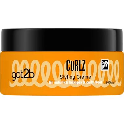 got2b Curlz Styling Creme (200 ml), feuchtigkeitsspendende Curl Creme Curl Cream mit Kokosnussöl & Sheabutter, zum Stylen und Pflegen von Locken, definiert und nährt, ohne zu Beschweren got2b Curlz Styling Creme (200 ml), feuchtigkeitsspendende Curl Creme Curl Cream mit Kokosnussöl & Sheabutter, zum Stylen und Pflegen von Locken, definiert und nährt, ohne zu Beschweren