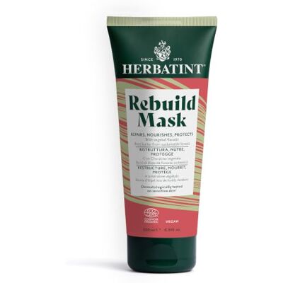 Herbatint Rebuild Mask – Aufbauende Bio-Haarmaske 200 ml Pflegt, repariert & schützt geschädigtes oder strapaziertes Haar 99% natürliche Inhaltsstoffe Formel mit pflanzlichem Keratin Vegan Herbatint Rebuild Mask – Aufbauende Bio-Haarmaske 200 ml Pflegt, repariert & schützt geschädigtes oder strapaziertes Haar 99% natürliche Inhaltsstoffe Formel mit pflanzlichem Keratin Vegan