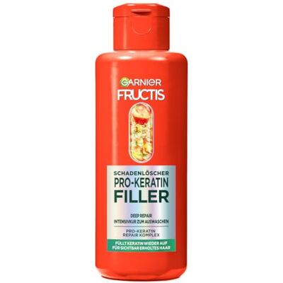 Garnier Reparierendes Filler Intensivkur gegen Haarschäden, Für verwandeltes und widerstandsfähiges Haar, Mit Marulaöl und Pro-Keratin, Fructis Schadenlöscher Deep Repair, 200 ml Garnier Reparierendes Filler Intensivkur gegen Haarschäden, Für verwandeltes und widerstandsfähiges Haar, Mit Marulaöl und Pro-Keratin, Fructis Schadenlöscher Deep Repair, 200 ml
