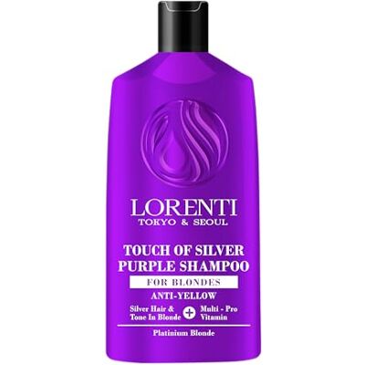 LORENTI TOKYO & SEOUL Touche of Silver Purple Hair Shampoo 630 ml Anti-Gelbstich-Shampoo Silbershampoo Anti-Gelbstich Haarshampoo für weißes, graues & blondiertes Haar mit Violett-Pigmenten LORENTI TOKYO & SEOUL Touche of Silver Purple Hair Shampoo 630 ml Anti-Gelbstich-Shampoo Silbershampoo Anti-Gelbstich Haarshampoo für weißes, graues & blondiertes Haar mit Violett-Pigmenten